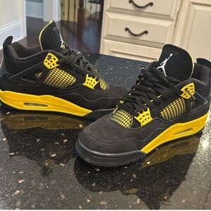 Jordan Men's Sneakers in Black and Vibrant Yellow